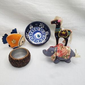 Boho Christmas Ornaments Candle Holder Trinket Dish